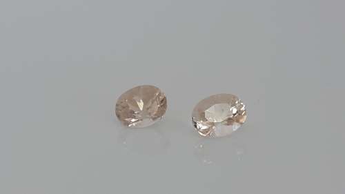 0,80CT STUNNING SPARKLE!! AAA+ NATURAL MORGANITE OVAL PAIR VVS
