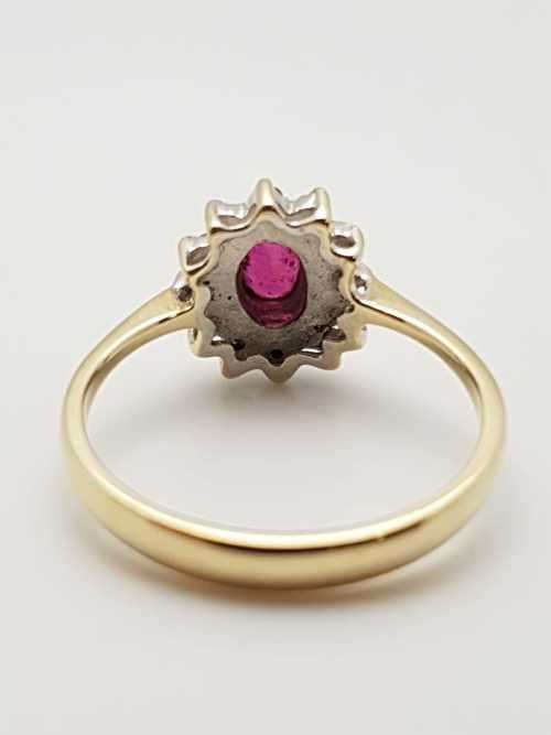 9ct Gold Ruby and diamond Ring