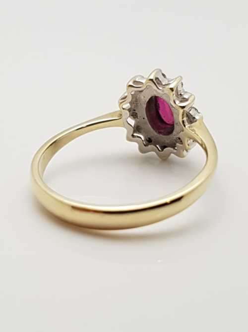 9ct Gold Ruby and diamond Ring