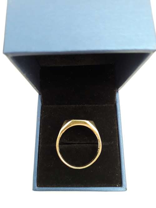 9ct SOLID Gold CZ Gents Ring - PRE-OWNED