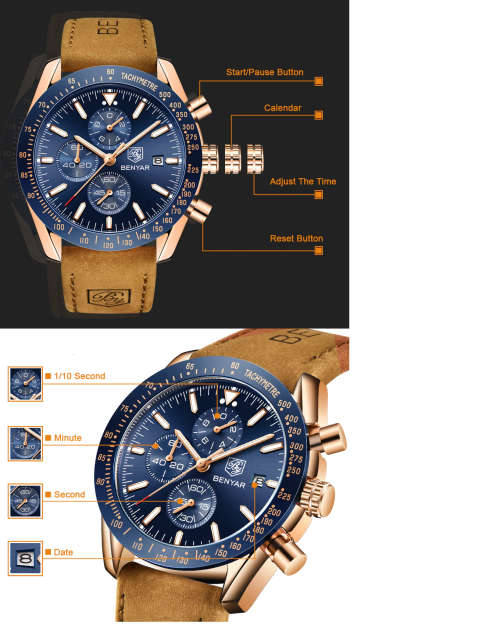 Mens Luxury Leather Watches
