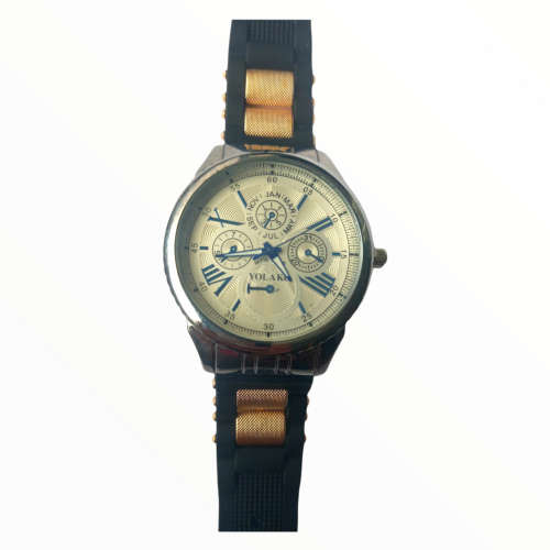 Yolako Sports Strap Leather Watch - Blue and Orange