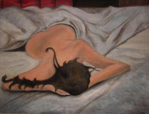 "Sleeping Beauty" Oil On Canvas Painting By E.S.Hoy (101cm x 76cm)