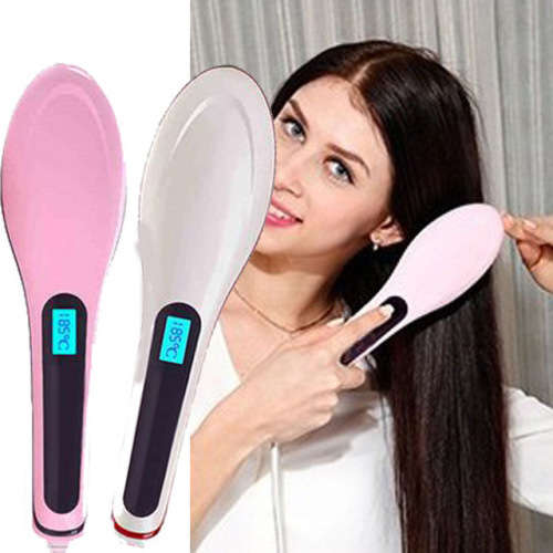 **LOCAL STOCK** Electric Hair Straightener Comb LCD Auto Temperature Control Iron Brush Massager