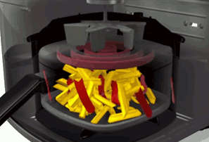 Electric Air Deep Fryer Cooking Basket Temperature Control Home Kitchen Fryer