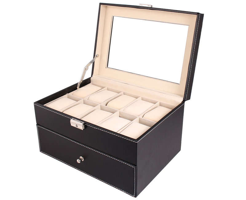 *LOCAL STOCK* Luxury XL 20 Grid PU Leather Watch Display Collection Case Jewelry Storage Organizer