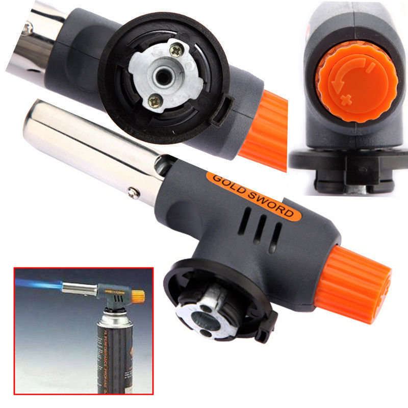 Portable Flame GUN Lighter Jet Torch Butane Gas Burner for Welding Camping BBQ