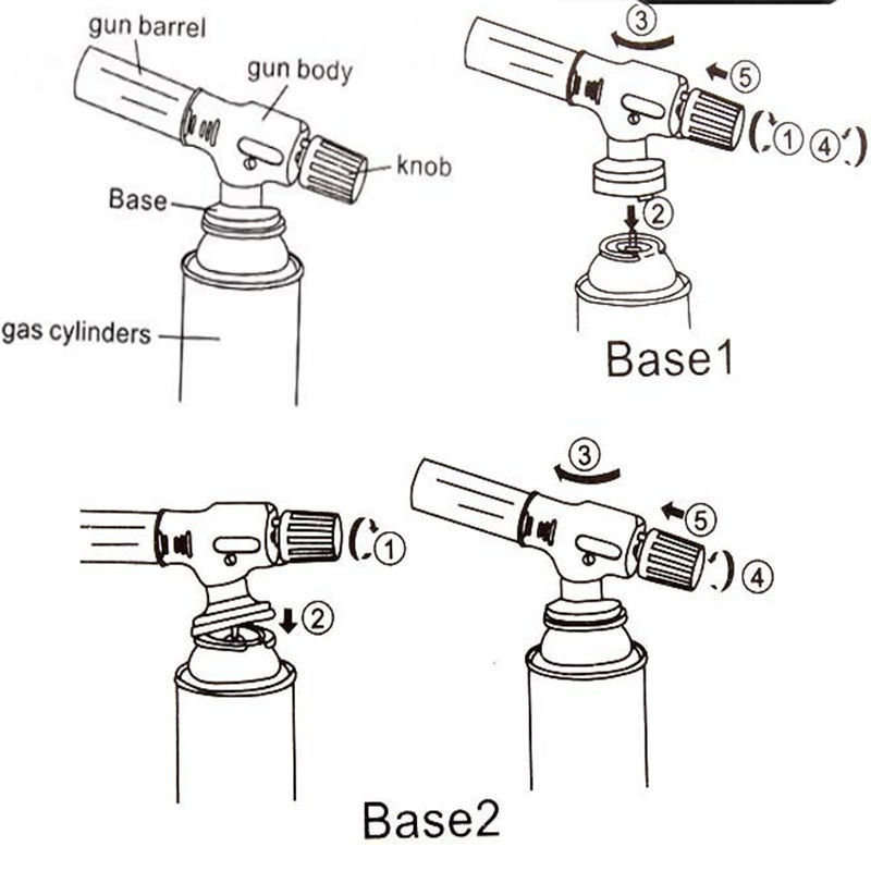 Portable Flame GUN Lighter Jet Torch Butane Gas Burner for Welding Camping BBQ