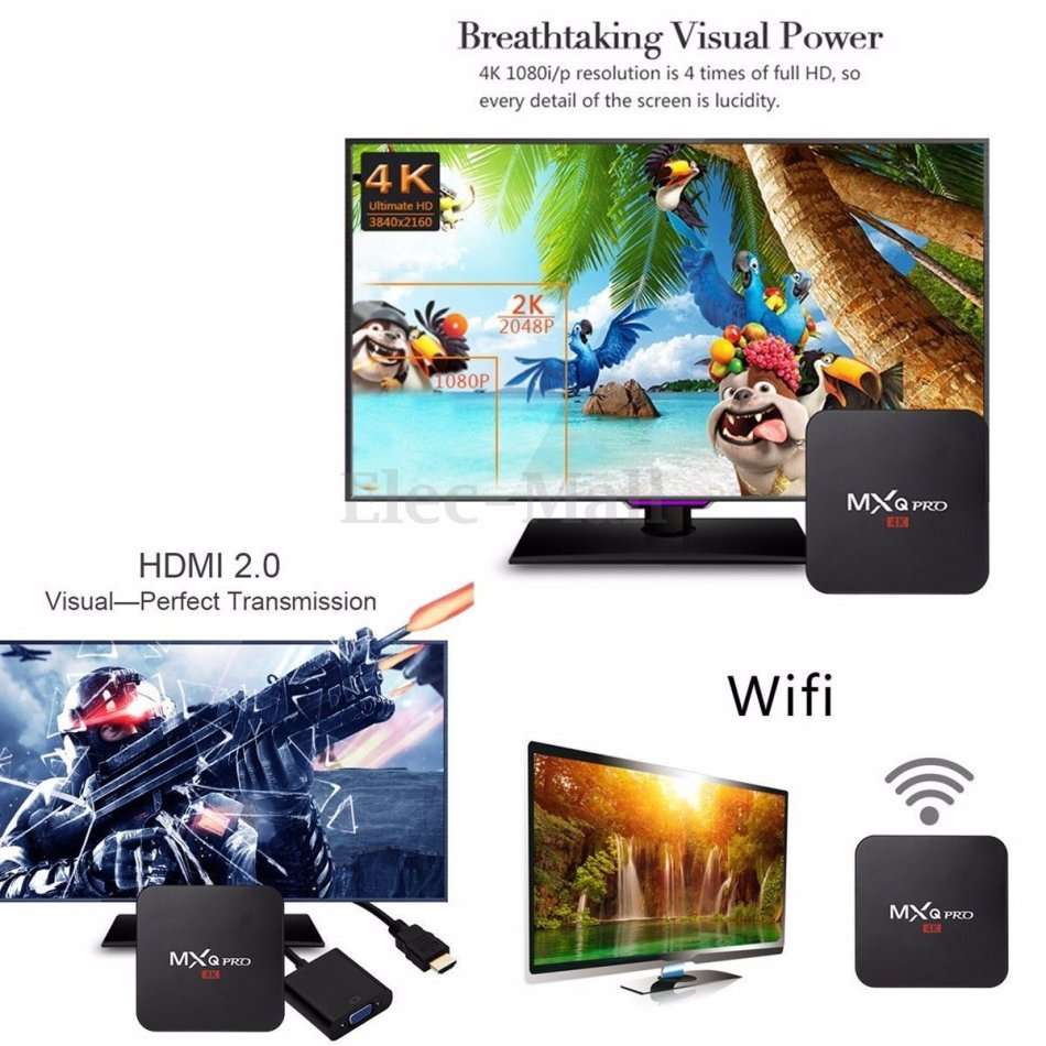 * LOCAL STOCK* MXQ Pro HD 4K Android 5.1 Smart TV BOX Internet Media Player(Netlfix, WiFi, Kodi)