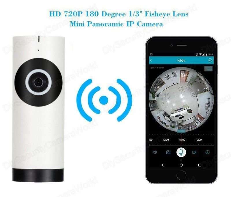 360° Fisheye View Wireless HD WiFi Video Monitor Surveillance Security IP Camera