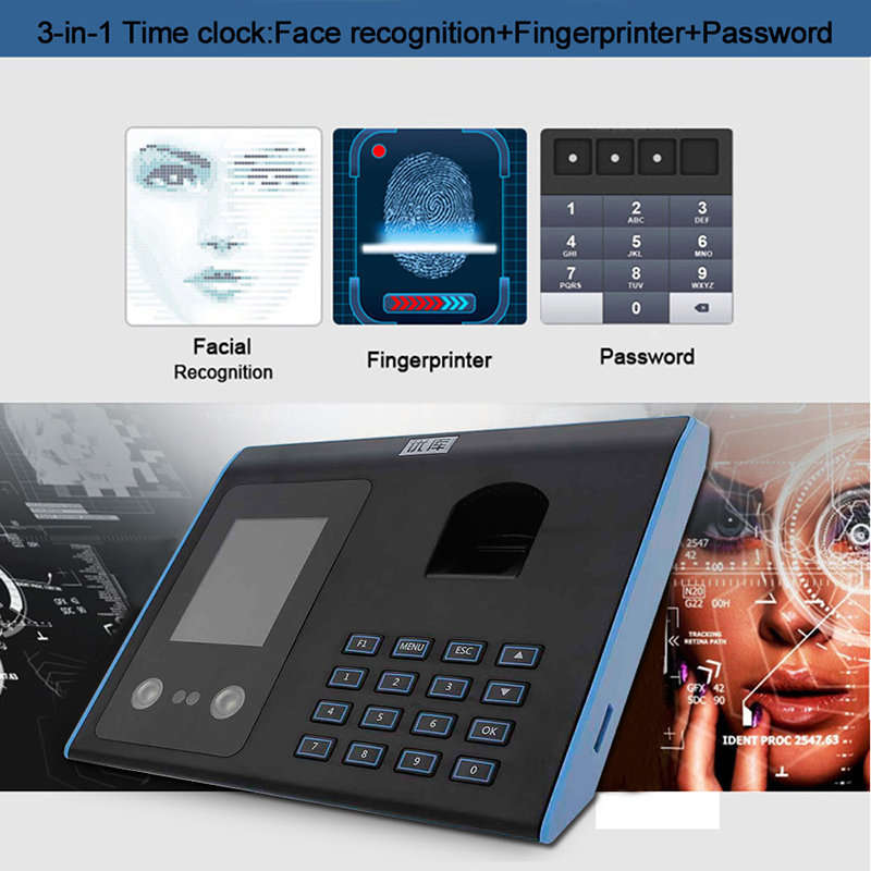 **LOCAL STOCK**Face Recognition Fingerprint Time Attendance Manager 1000 Face Capacity