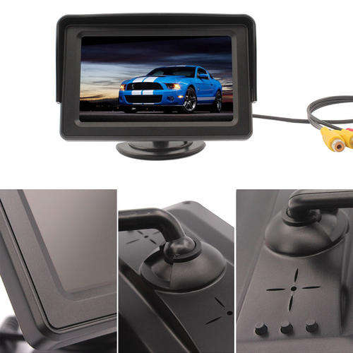 Mouse over image to zoom  LCD-Car-Reverse-Rearview-Monitor-Color-Camera-DVD-VCR-Remote-Control-4-3-