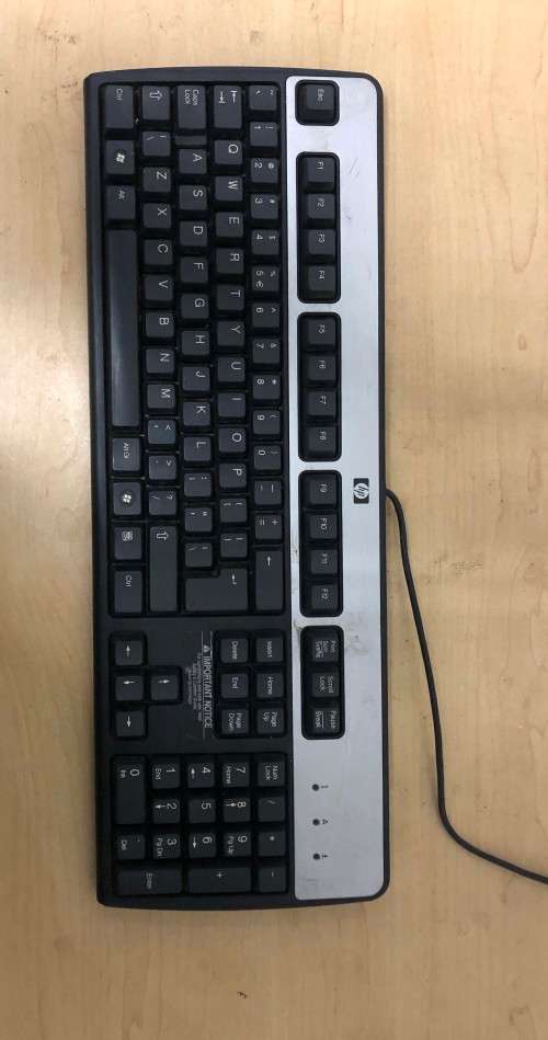 HP USB BLACK/SILVER STANDARD KEYBOARD