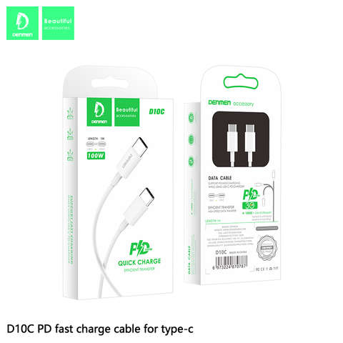 DENMEN D10C 100W USB-C TO USB-C CHARGING CABLE ( 1M ) Very Superfast