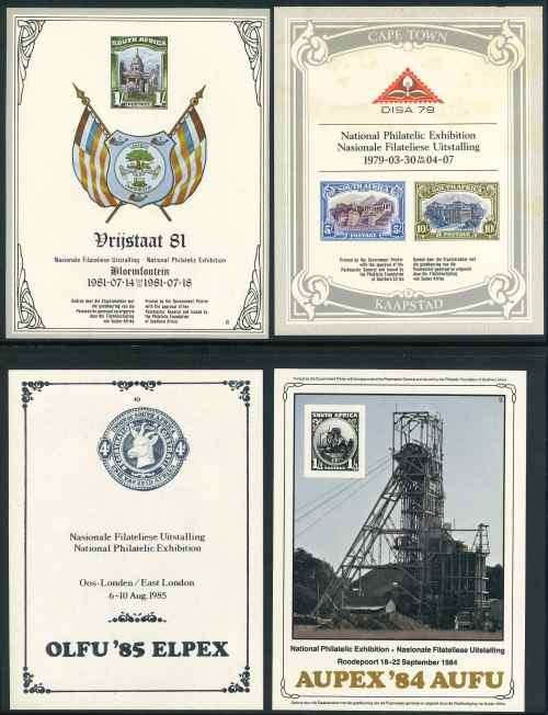 South Africa 1979/85 National Philatelic Exhibition Miniature Sheets x (7) (**)