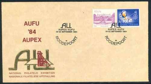South Africa 1984 AUPEX Philatelic Exhibition Limited Edition 23 Carat Gold Printed Cover