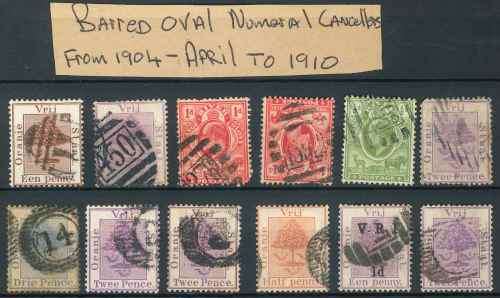 Orange Free State used stamps Cancelled with different BONCS x (12)