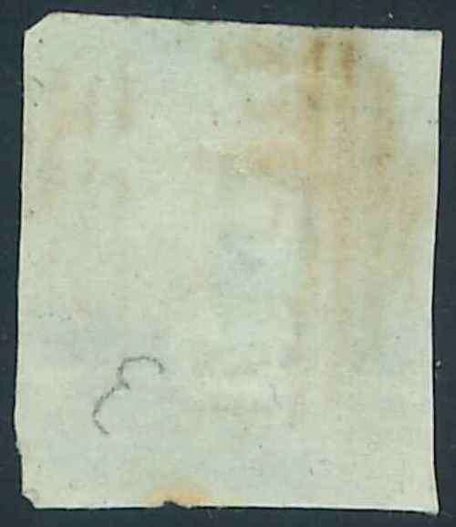 GB UK 1841/51 Queen Victoria used Imperforate 2d blue stamp (SG 14)