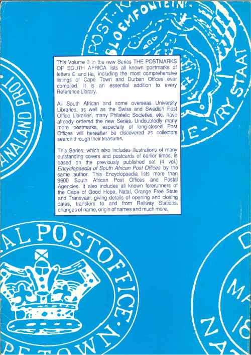 "The Postmarks of South Africa and Former States and Colonies" Volume 3 Book by Ralph Putzel