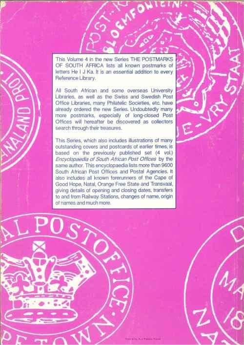 "The Postmarks of South Africa and Former States and Colonies" Volume 4 Book by Ralph Putzel