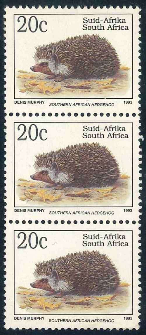 South Africa 1997 Sixth Definitive 20c Strip of stamp with Variety (SACC 829b) (**)