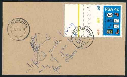 South Africa 1993 plain brown Cover Signed by Tokyo Sexwale (ANC Anti Apartheid Actuivist)