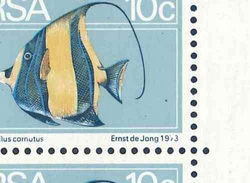 South Africa 1974 Second Definitive 10c Control Block with Variety (**)