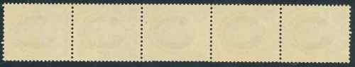 Rhodesia & Nyasaland 1956 QEII Definitive Coil Strip of (5) x 1d stamps