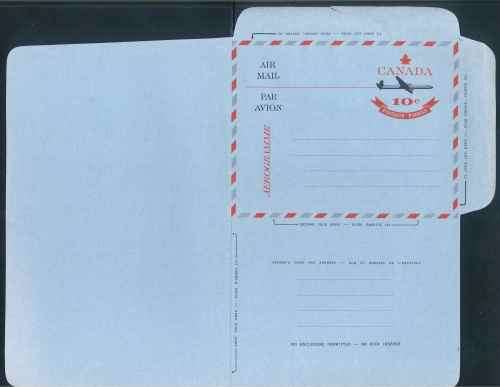 Canada unused Aerogrammes x (4)
