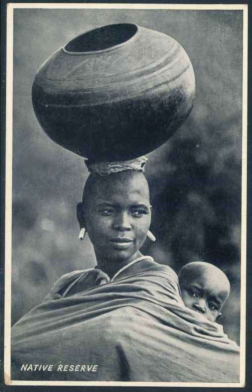 South Africa 1955 "Native Reserve" Postcard Cancelled with a Jan Smuts Airport Postmark