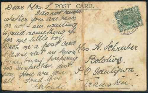 Transvaal 1913 "Market Square - Sterkstroom" used Postcard