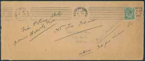 South Africa 1923 Cover with "Bloemfontein" Eight Line Machine Cancellation