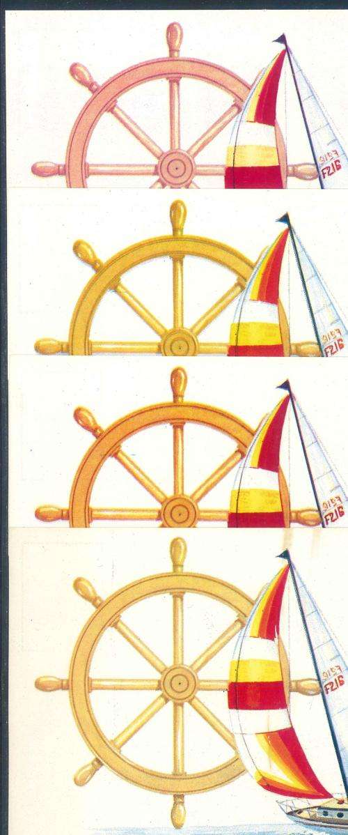South Africa 1983 "Sport Activities - Yachting" Unserviced Maxicards with Colour Varieties x (4)