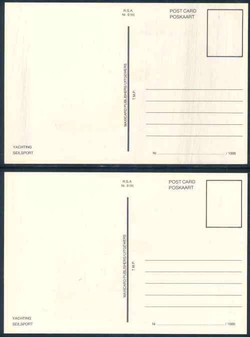 South Africa 1983 "Sport Activities - Yachting" Unserviced Maxicard with Colour Variety