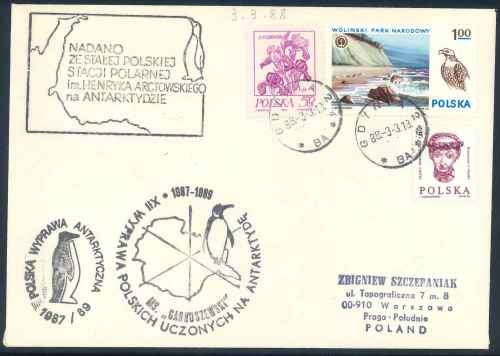 Poland 1988 Antarctic Expedition Cover