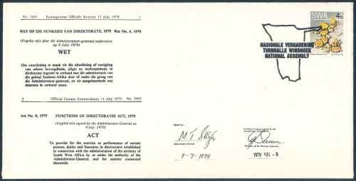 SWA 1979 "National Assembly - Functions of Directorates Act" illustrated Official Gazette Cover