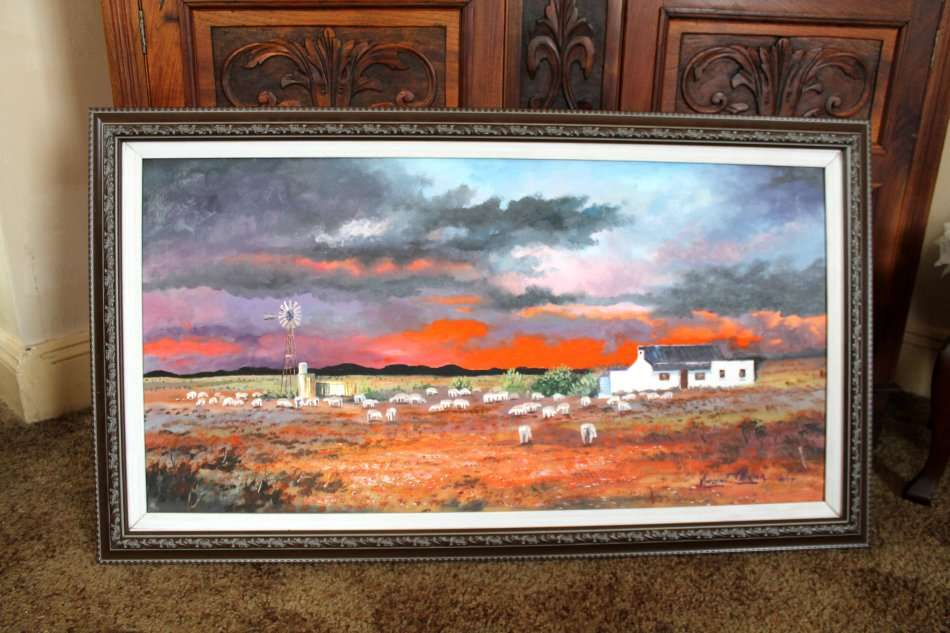 Klein Karoo Sunset Oil on Canvas Painting by Vincent Olivier