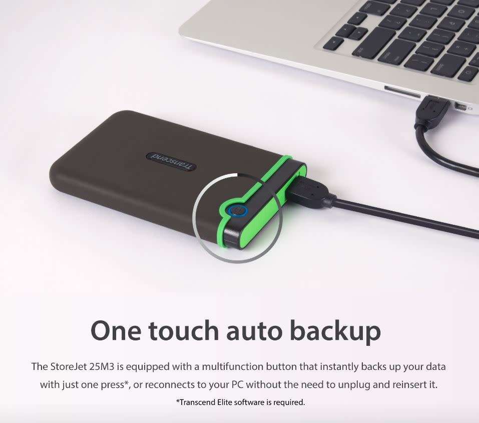 2TB EXTERNAL HARD DRIVE TRANSCEND STOREJET 25M3