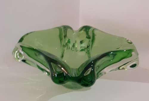 Stunning Green Murano Cigar Ashtray