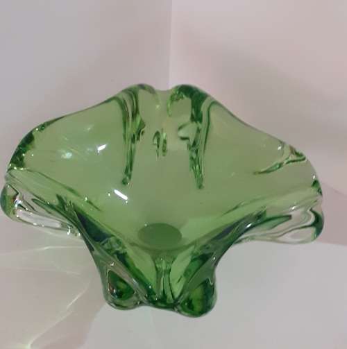 Stunning Green Murano Cigar Ashtray