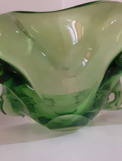 Stunning Green Murano Cigar Ashtray