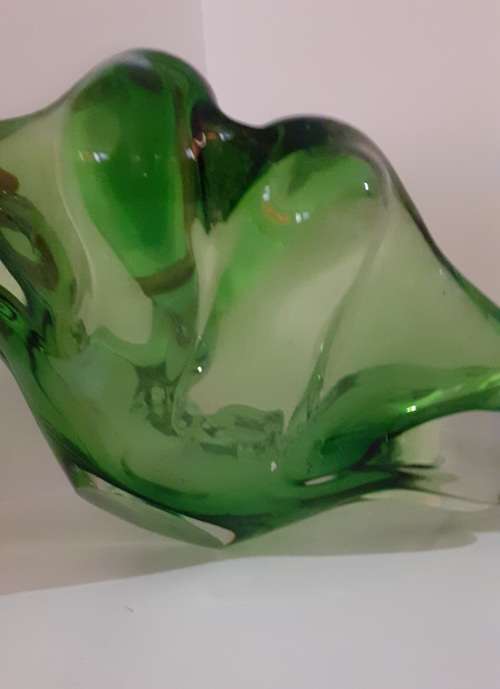 Stunning Green Murano Cigar Ashtray