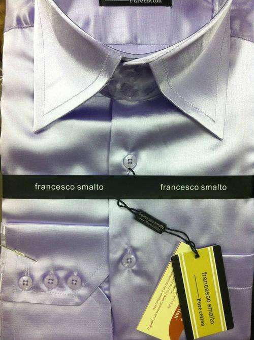 Men's Summer thinner Long Sleeve Silk Shirt