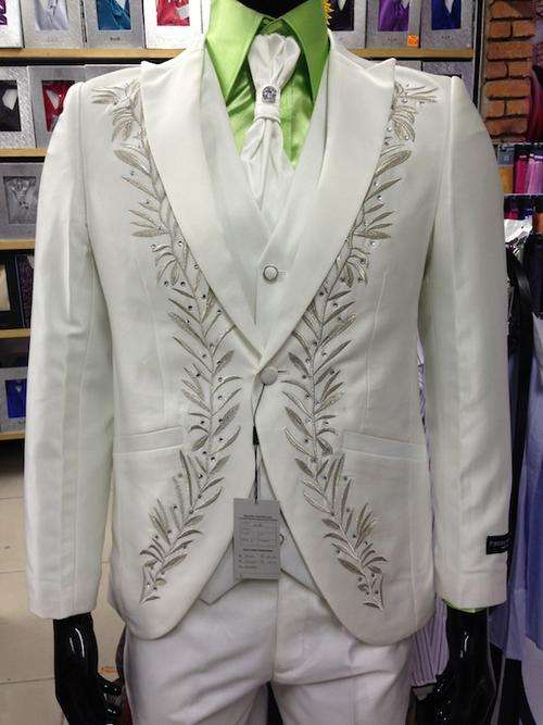 Men's Stunning Poly&Wool Suit  (Black is also available)