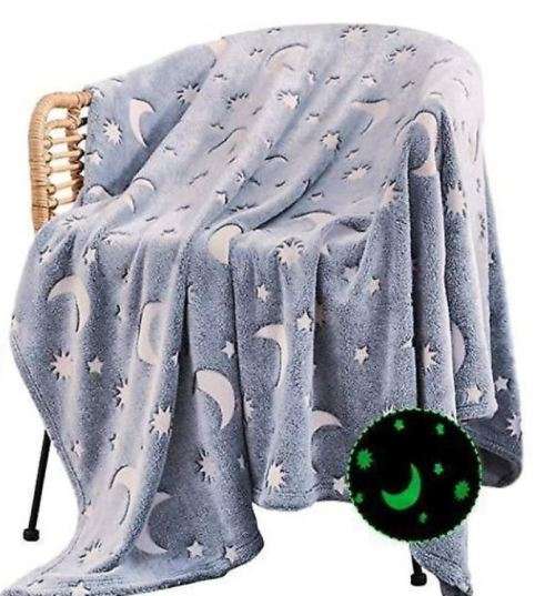 Grey Glow in the dark Blanket