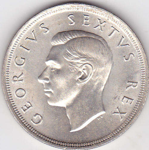 1952 CROWN (SILVER 5 SHILLING) UNION OF SOUTH AFRICA AS PER SCAN