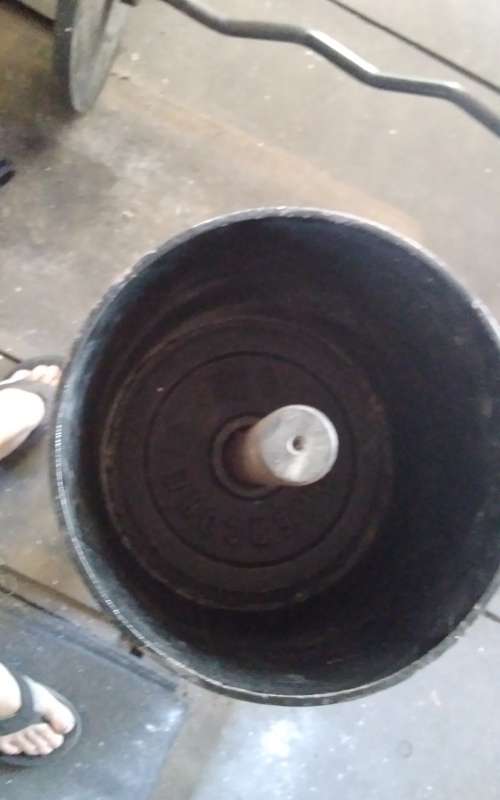 Circus Dumbell (40Kg unloaded) Heavy Duty (Black) with Red Nuts  (only R35 shipping)