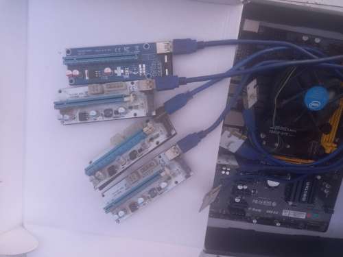 BTC PRO Mining Board,CPU and GPU Adaptors Included. 6 GPU slots. NVME Slot 6 Sata Slots.