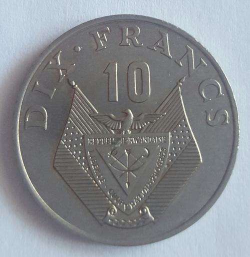 1985 RWANDA 10 FRANCS COIN. R1 START!