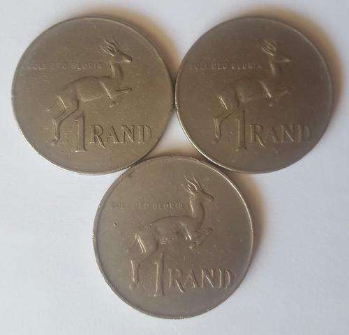 3x ONE RAND COINS  1977-1988 @ CRAZY R1 START !!!